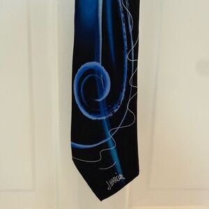 J. Garcia Tie Collectors Editions Snail Garden Black Blue Jerry Garcia